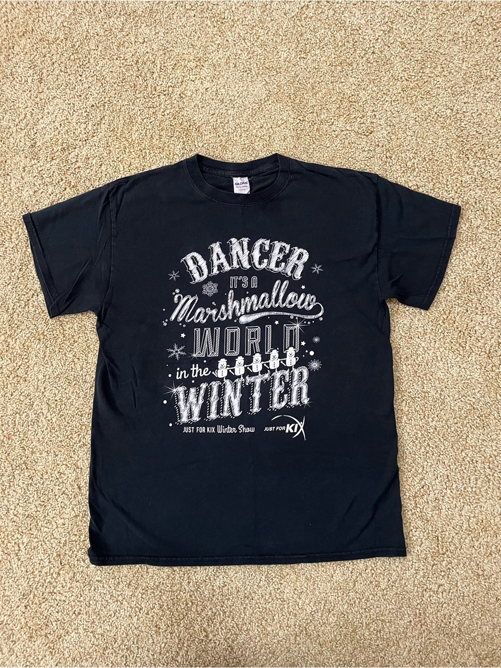 Just for Kix Dancer Marshmallow World In The Winter Graphic T-Shirt - Medium